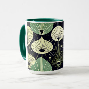 Mug Bleu blanc vert à gouttes atomiques