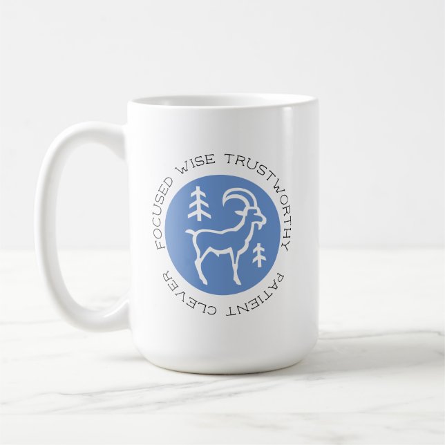 Mug Bleu Capricorne Zodiac Star Signal Personnalité Tr (Gauche)