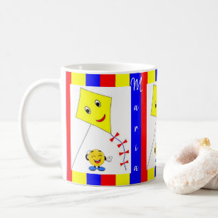 Mug Bleu-cerf-volant jaune coloré