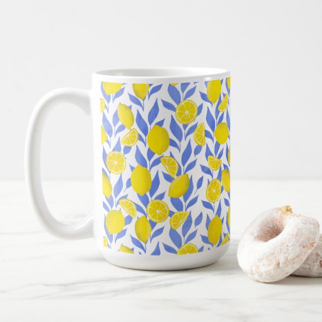 Mug Bleu Citron Méditerranée (Avec donut)