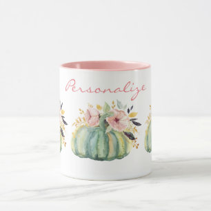 Mug Bleu citrouille chute d'eau couleur élégante autom