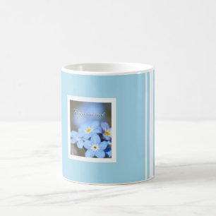 Mug Bleu-clair avec des myosotis des marais