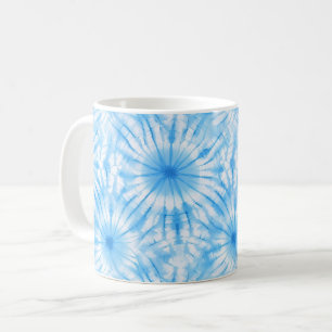 Mug Bleu Clair Tie Dye Blanc