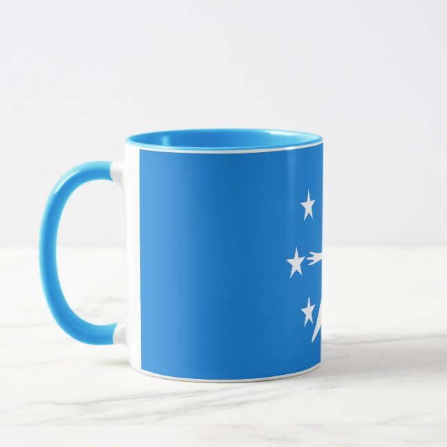 Mug bleu Combo avec drapeau de Corpus Christi (Gauche)