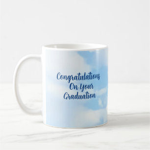 Mug Bleu Congrats Graduation Personnalisé Nom et année