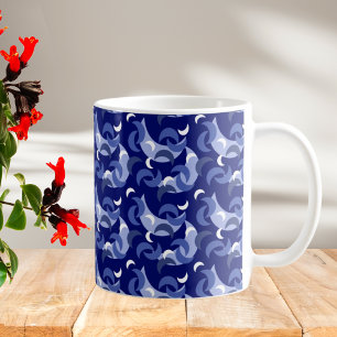 Mug Bleu de lune de croissant cool