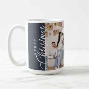 Mug Bleu de minuit Joyeux Noël Photo Musique