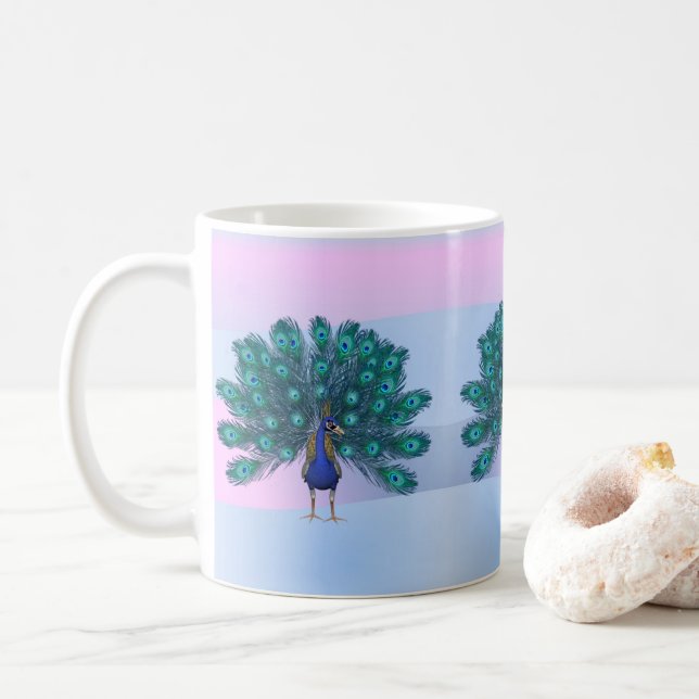 Mug Bleu de paon (Avec donut)