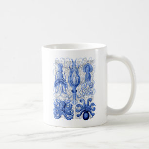 Mug Bleu de poulpe et de calmar
