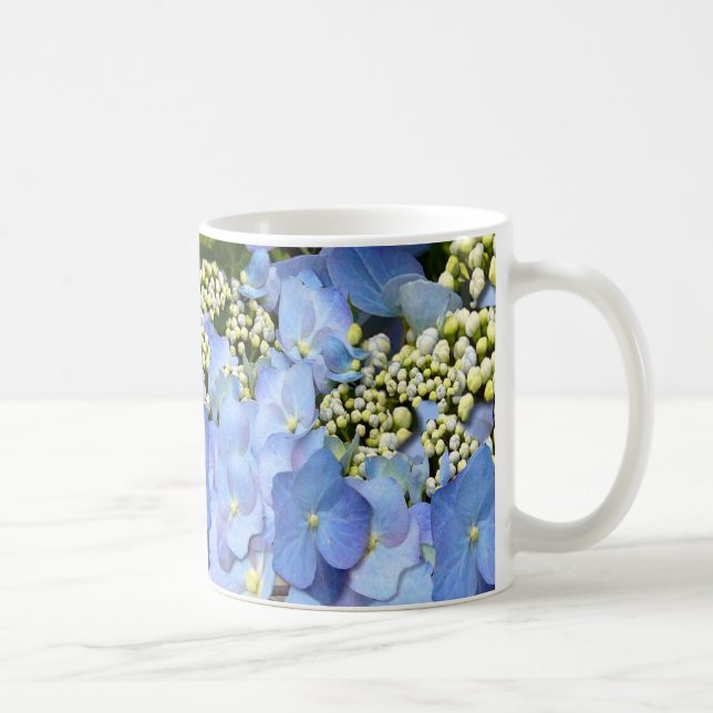 Mug Bleu délicat Lacecap Hydrangée (Droite)