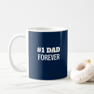 Mug Bleu et blanc #1 Papa Forever Fête des pères Cadea