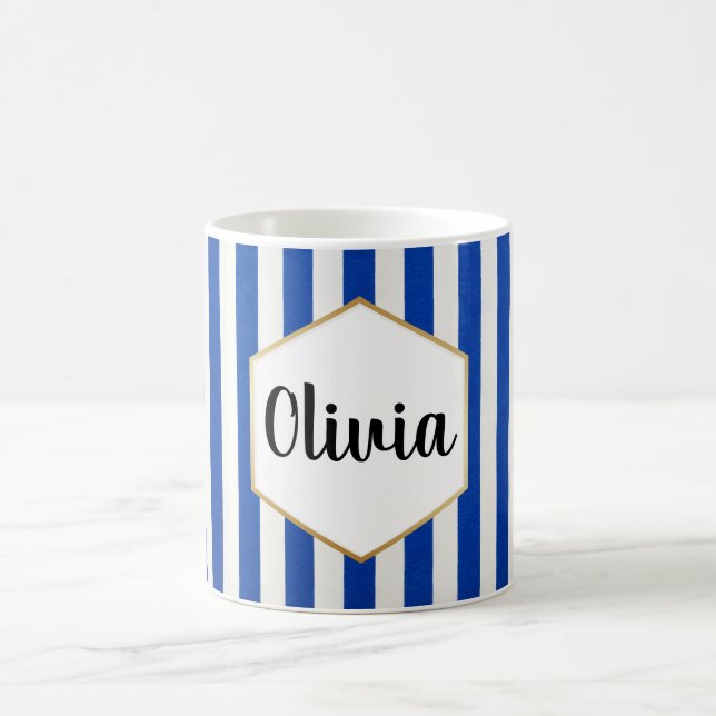 Mug Bleu et blanc personnalisé (Centre)