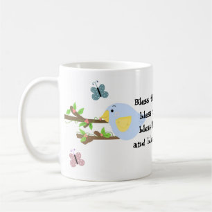 Mug Bleu et papillons