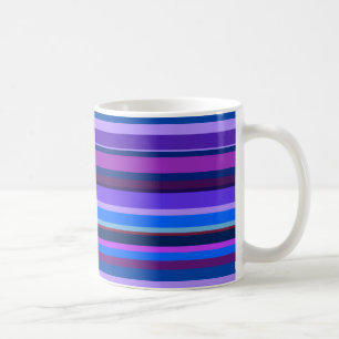 Mug Bleu et violet bandes horizontales