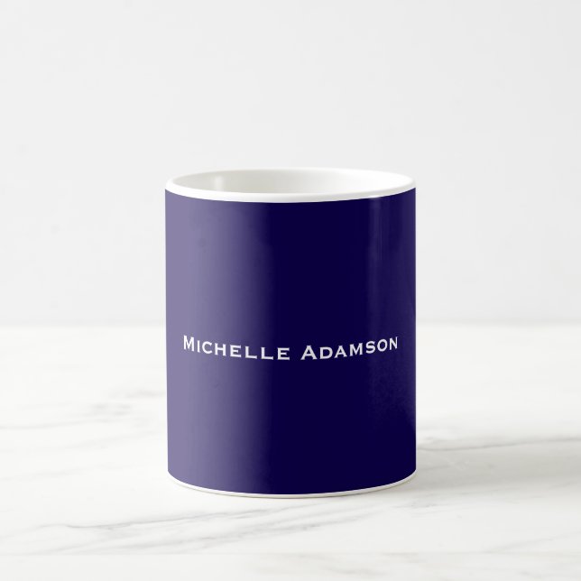 Mug Bleu foncé Professionnel Plat moderne (Centre)