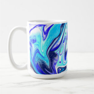 Mug Bleu fondu   Art fluide