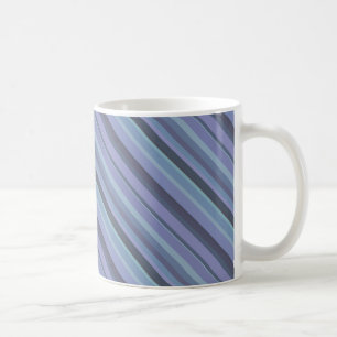Mug Bleu-gris bandes diagonales