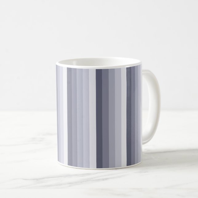 Mug Bleu gris rayures (Devant droit)