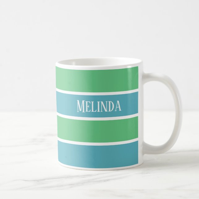 Mug Bleu / Gris vert Nom Musique (Droite)