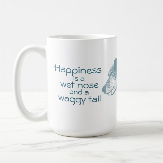 Mug Bleu hélier mug, bestiole, cadeau amoureux des chi (Gauche)