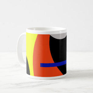 Mug Bleu jaune Art Abstrait