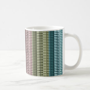 Mug Bleu Jaune Vert Rouge Design Moderne Chic Motif