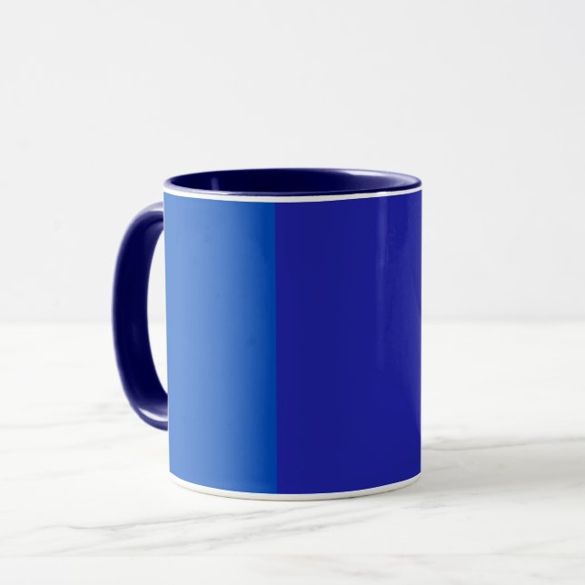 Mug Bleu moyen - Bleu fort - azure gris (Devant gauche)