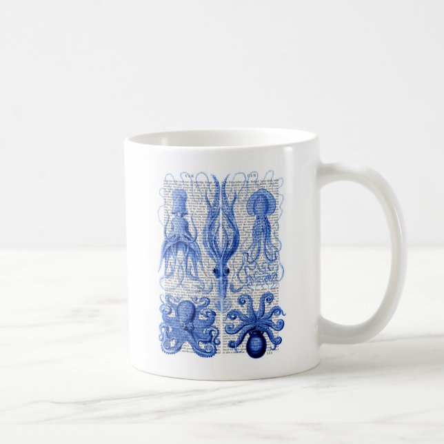 Mug Bleu octopus et calmar (Droite)
