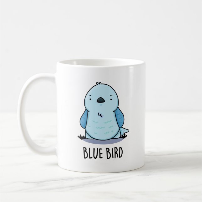 Mug Bleu Oiseau amusant jeu animal (Gauche)