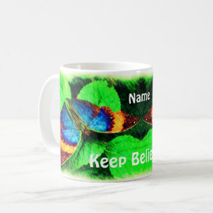 Mug Bleu Papillon Croire des mots inspirants 