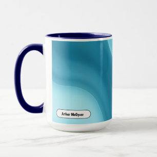 Mug Bleu Patine Dégradé Abstrait Lumière Douce