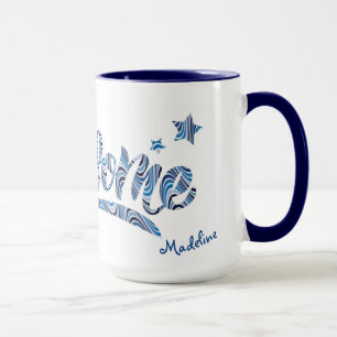 Mug Bleu personnalisé Motivation "Vous êtes génial"