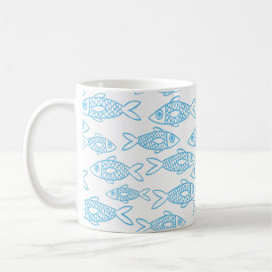 Mug Bleu Poisson nager dans la mer