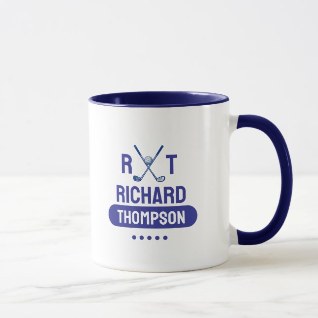 Mug bleu pour golfeurs Cool (Droite)