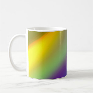Mug Bleu rouge jaune vert abstrait motif orangpourpre