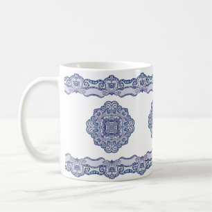 Mug Bleu thermique Tumbler inspiré de la Chine