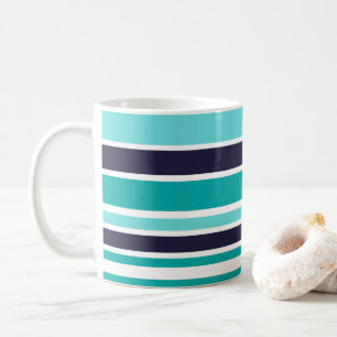 Mug Bleu Turquoise Et Bleu Foncé