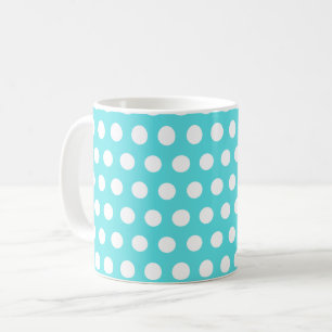 Mug Bleu Turquoise pois