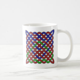 Mug Bleu, vert et rouge céleste noeuds