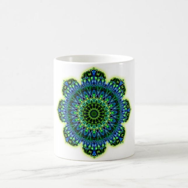Mug bleu vert mandala (Centre)