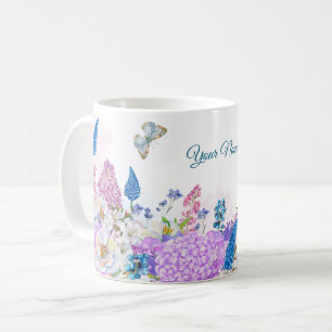 Mug Bleu violet frais Floral fleur été