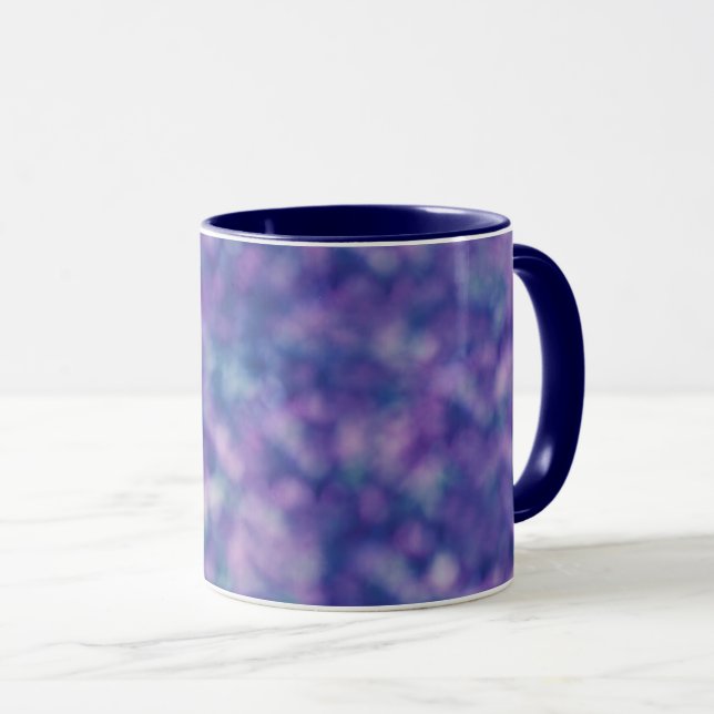 Mug Bleu Violet Rose Unique Cool Chic (Devant droit)