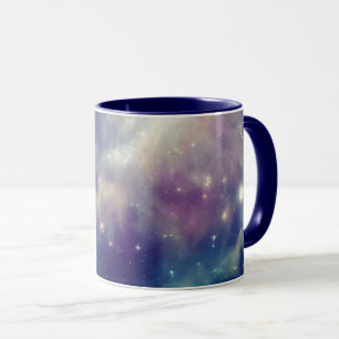 Mug Bleu Violet Turquoise Nebula Voie Lactée