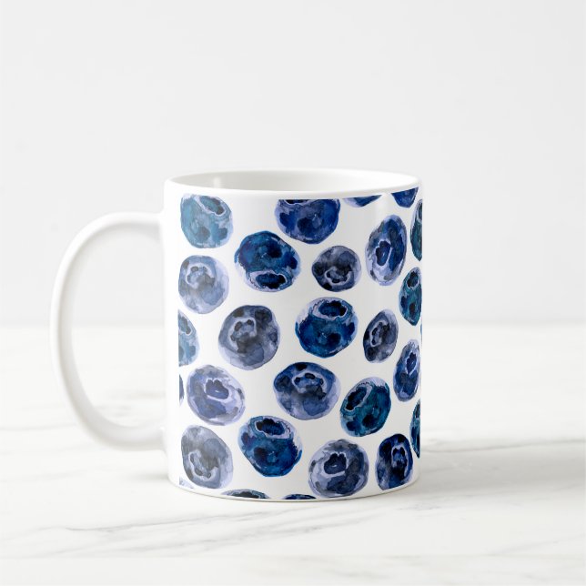 Mug Bleuets : motif illustré d'aquarelle. (Gauche)