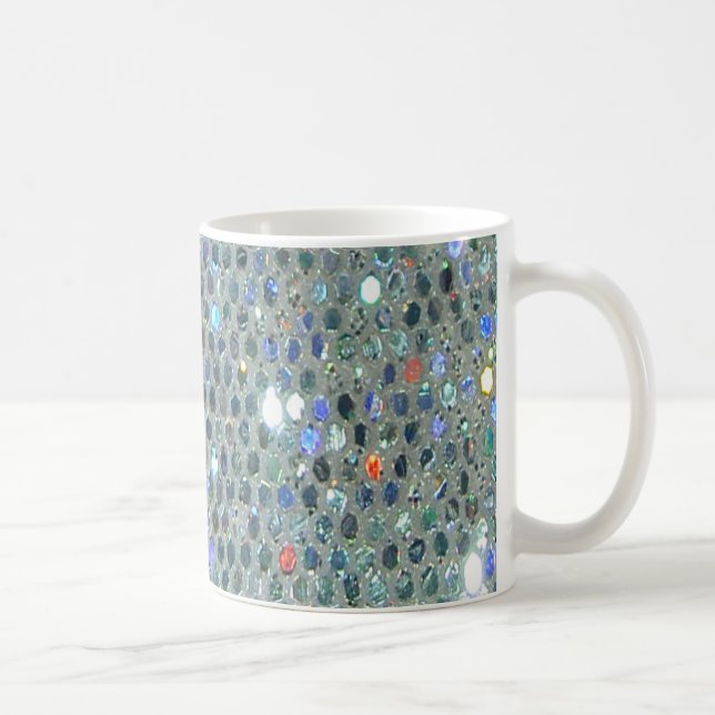Mug Bling Parties scintillant argenté brillant (Droite)