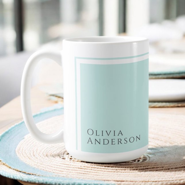 Mug Bloc de couleur minimaliste simple et élégant avec (Créateur téléchargé)