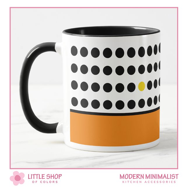Mug Bloc de couleur Pois en jeu orange (Créateur téléchargé)