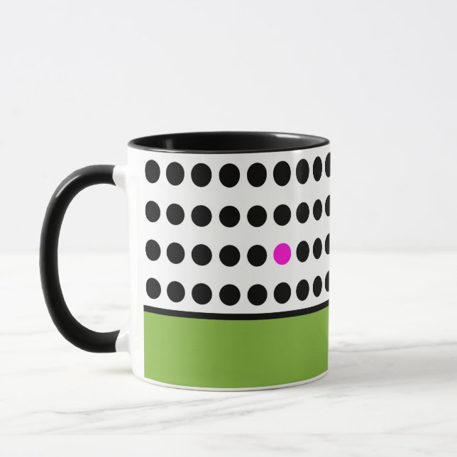 Mug Bloc de couleur rose vert moderne (Gauche)