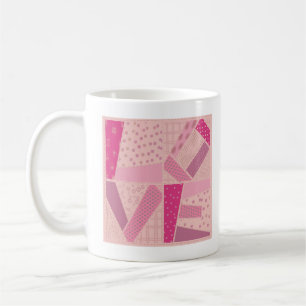 Mug Bloc de patchwork Pink Love pour la Saint-Valentin