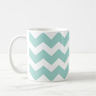 Mug Blue aquron chevron zigzag motif tendance moderne